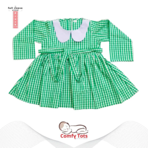 Comfy Tots Embroidery Frock Fullsleeve – Handmade Cotton Baby Wear (0–9 Years)