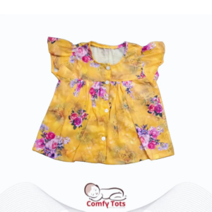 Comfy Tots Embroidery Frock Printed – Handmade Cotton Baby Wear (0–9 Years)