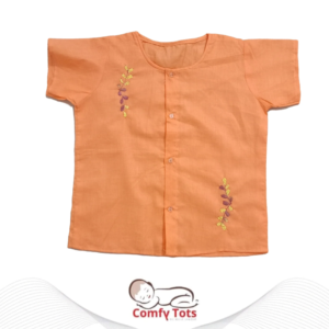 Comfy Tots Embroidery Half Sleeve – Handmade Cotton Baby Wear (0–10 Years)