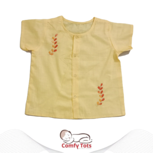 Comfy Tots Embroidery Half Sleeve – Handmade Cotton Baby Wear (0–10 Years)