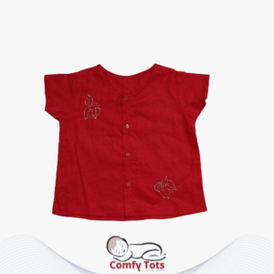 Comfy Tots Embroidery Half Sleeve – Handmade Cotton Baby Wear (0–10 Years)
