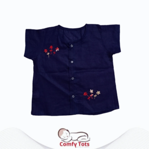 Comfy Tots Embroidery Half Sleeve – Handmade Cotton Baby Wear (0–10 Years)
