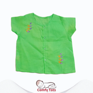 Comfy Tots Embroidery Half Sleeve – Handmade Cotton Baby Wear (0–10 Years)