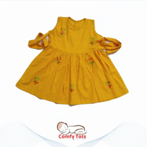 Comfy Tots Embroidery Frock Back Button – Handmade Cotton Baby Wear (0–9 Years) (Copy)