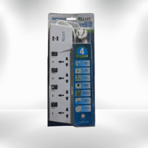 Click 4-Pin Multiplug with USB – Power Extension Adapter for Home & Office