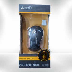 A4Tech 2.4G Optical Wireless Mouse – Ergonomic USB Receiver for PC & Laptop